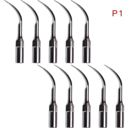 10 pcs Dental Ultrasonic Piezo Scaler Perio Tips P1 Fit EMS/WOODPECKER Handpiece