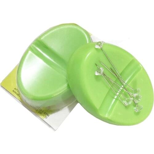 10CM Oval Magnet Pin Catcher Magnet Needle Storage Magnetic Needle Absorber Pearl Needle Box Magnetic Sewing Pincushion Storage