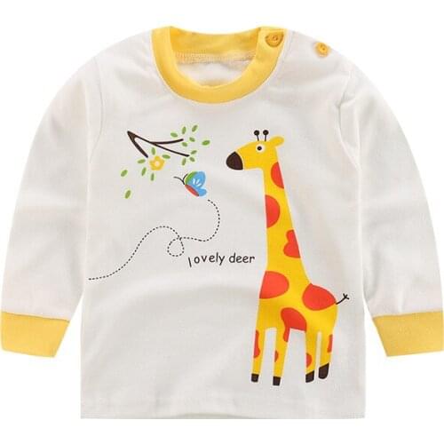 2021 new autumn baby girl clothes unicorn t shirt cartoon bear long sleeve t shirt kids clothing boys tshirt cotton girl tops