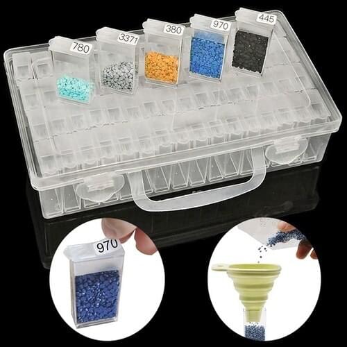 28/64 slots Diamond painting kits storage box DIY handmake Diamond Embroidery Beads parts Container box supplies