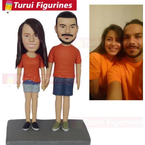3D Sculpture From a Photo custom bobblehead dolls Custom Portraits from Photos husband and wife figurines design from photos