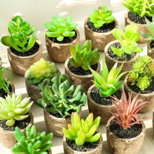 4Pcs/Set Simulation Succulent Plants Artificial Potted Plant Indoor Ornaments Artificial Plants Simulation Potted Plants