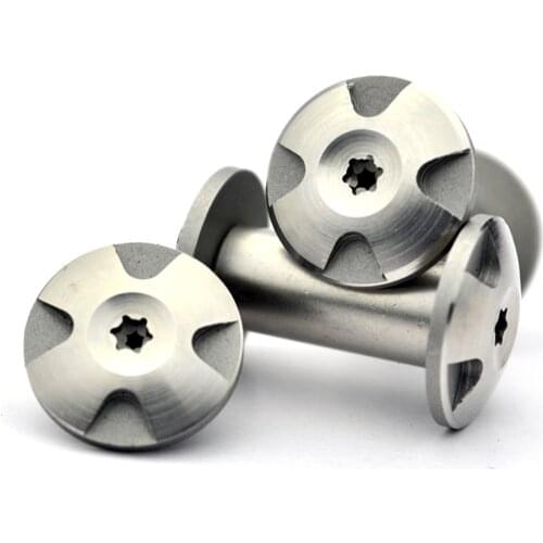 5MM/6MM M4 Screw Knife Handle DIY Material Fastening American Style Five-pointed Star Rivet 0.57 Inches 4PCS