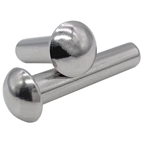 50pcs M2 round head solid rivet percussive riveting Knocking rivetings riveted stainless steel GB867 3mm-10mm long