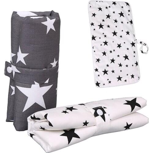 Baby Changing Pad Covers Cotton Portable Foldable Washable Travel Nappy Diaper Mat Waterproof Baby Floor Play Mat Baby Bedding