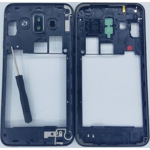 For Samsung Galaxy J7 Duo 2018 SM-J720F J720F J720 Original Mobile Phone New Housing Middle Frame Chassis With Camera Lens Tool