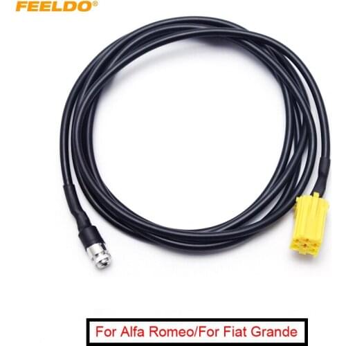 FEELDO 5Pcs Car Audio Device External Aux Cable Adapter MINI ISO 6Pin For Fiat Grande Punto Alfa 159 #FD2812
