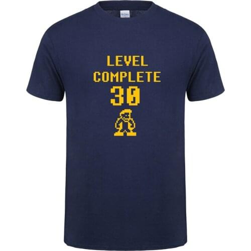 New Level Complete 30 Men T Shirts Summer Short Sleeve O Neck Cotton Birthday Gift T-shirt 30 Years Old Man Tshirt OZ-151