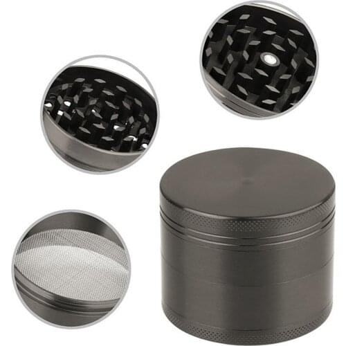New Smoke Grinder 4-layer Aluminum Herbal Herb Tobacco Grinder Smoke Grinders Four filter design High Quality Cigarette Tools