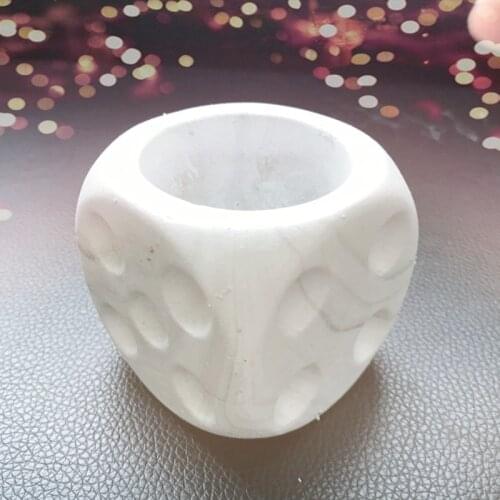 Creative Personality Dice Shape Flowerpot Silicone Mold for Handmade Retro Succulent Plants Pot Molds