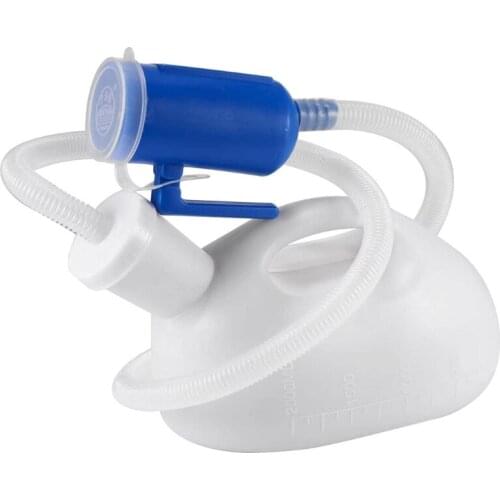 Men Reusable Pee Jug Male Urine Bottle with Lid Portable Mens Potty 2000ml for Camping Car Travel Toilet Universal Urinals