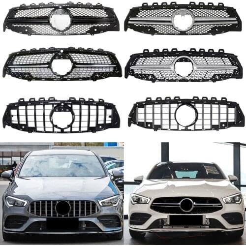Front Bumper Racing Grill Billet Grille Cover For Mercedes-Benz W118 CLA-Class 2020 2021 Diamond GT AMG