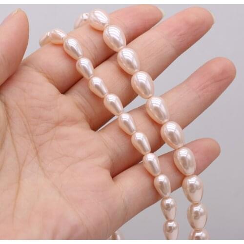 New Style Natural Shell Bead Pink Drop-Shaped Loose Beads For Jewelry Making DIY Necklace Bracelet Earrings Ring Accessory
