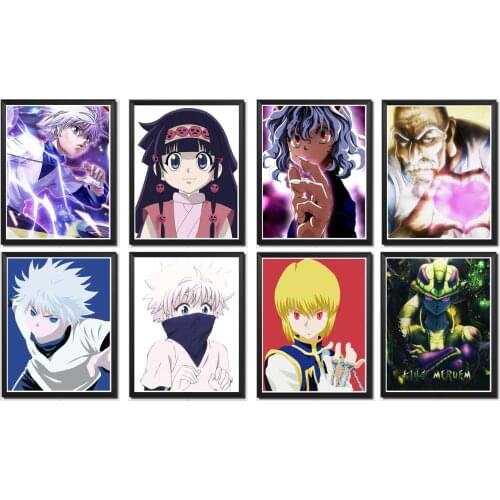 Origianl Anime Wallpaper Fan Art Hunter X Hunter Digital Canvas Art Prints Poster,8 x 10 Inches,No Frame,8PCS