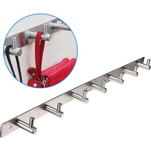 Superior bathroom Accessories Stainless Steel Kitchen Hooks Coat Hat Clothes Robe Brackets Rack Wall Hanger Mount Hook AA