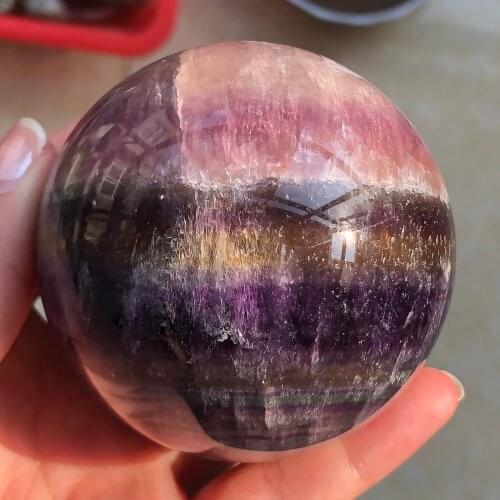 Natural Fluorite Quartz Crystal Sphere Ball Healing for gifts