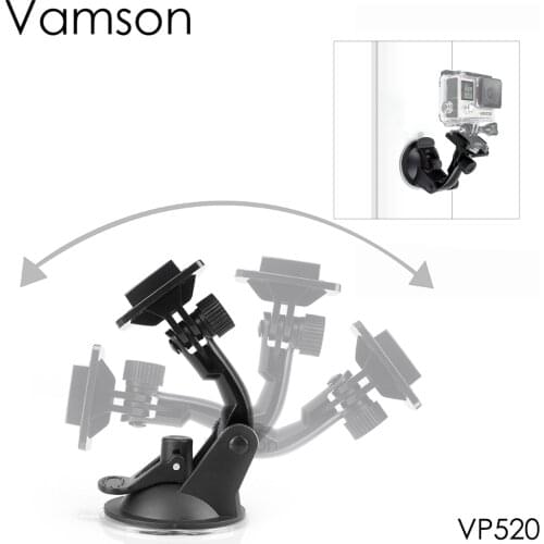 Vamson for Go Pro Accessories Car Mount Windshield Suction Cup for Gopro Hero 8 7 6 5 4 3 for SJCAM for Yi 4K VP520