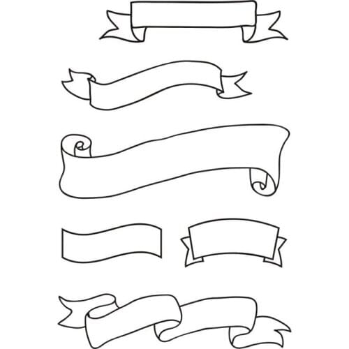 Eno Greeting clear stamps scroll banner flag stamps for scrapbooking,card making title craft stamps