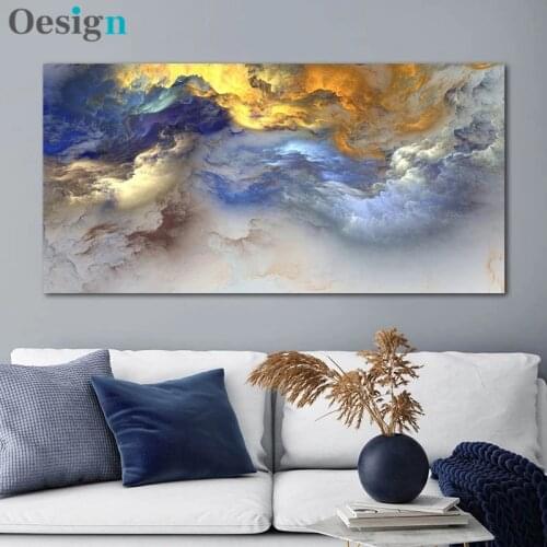 RELIABLI ART Abstract Painting Colorful Clouds Poster Wall Art Posters Room Decoration Picture For Home Canvas Pictures No Frame