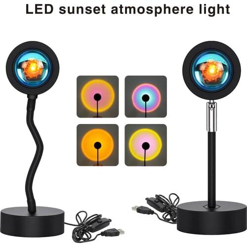 Sunset red sunset net celebrity live broadcast rainbow sun sunset sunlight atmosphere projection lamp