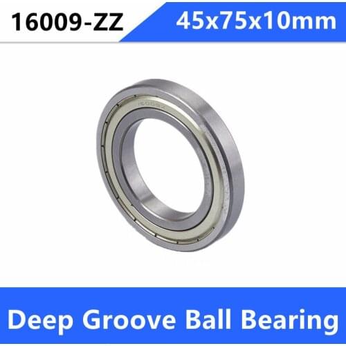 10pcs/lot 16009ZZ 16009Z 16009 Z ZZ shielded 45x75x10 mm Deep Groove Ball bearing Shaft 45*75*10mm