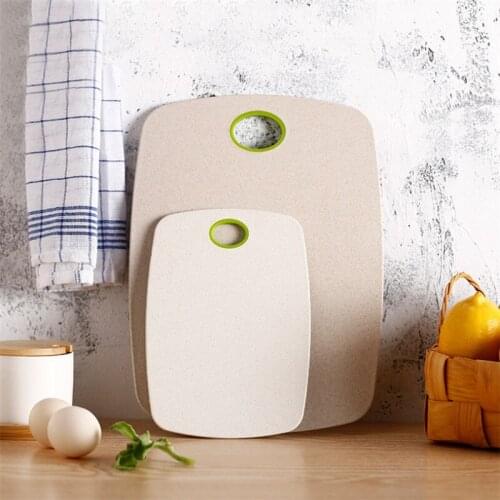 2Pcs/Set Creative Household Non-Slip Cutting Board Eco-Friendly Wheat Straw Chopping Blocks Kitchen Meat Fruit Vegetable Tools