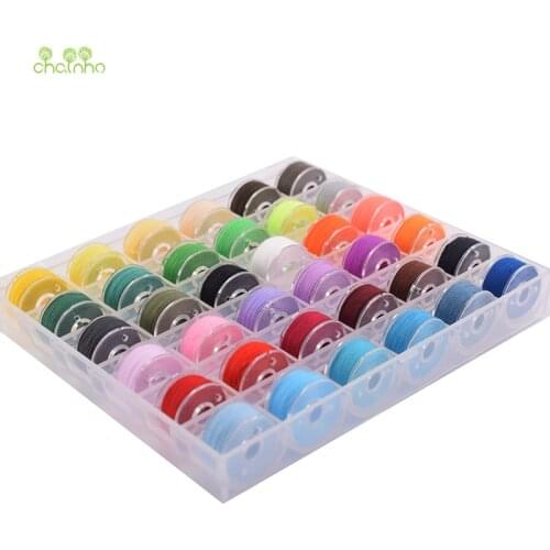 36 pcs/box, Sewing Bobbins Spools With Thread,for Sewing Household Multi-functional Machine Thread/DIY Sewing Tools & Accessory