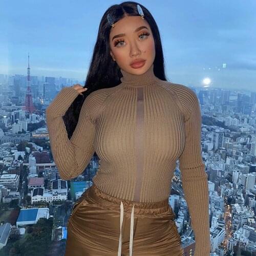 5-Color Self-Retaining Ultra-High Elastic With The Same Color Thread Small High-Necked Collar Slim Warm Long-Sleeved Thick Sweat