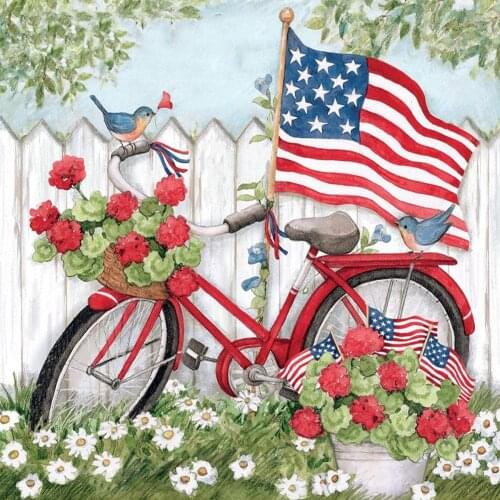 5D Diamond Painting Kits American Flag & Daisy Full Round Rhinestones DIY Mosaic Cross Stitch Picture Embroidery Home Decor