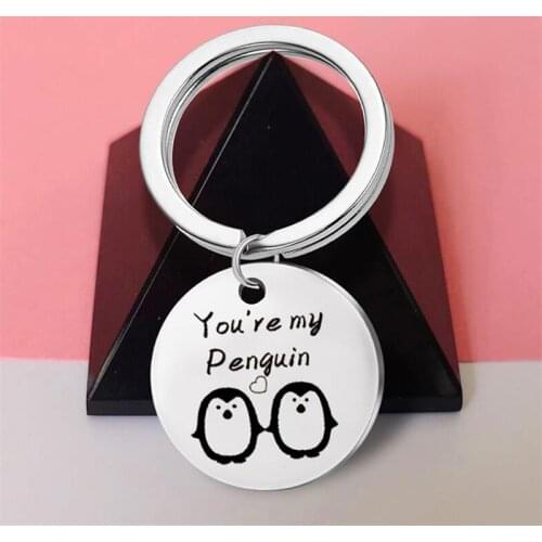 "You're My Penguin" Keychain For Man Woman Best Friend Jewelry Accessories Cute Penguin Christmas Gift