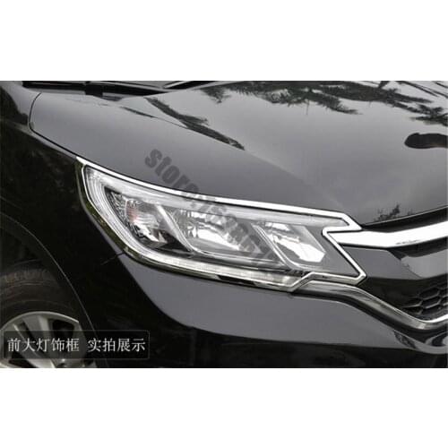 For Honda CR-V CRV 2012-2016 ABS Chrome Front+Rear headlight Lamp Cover Car styling