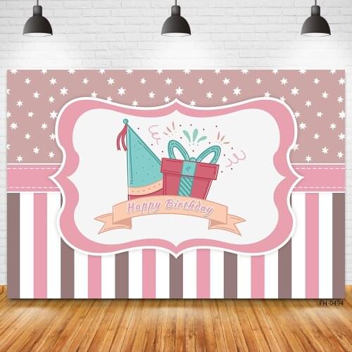 Custom Name Birthday Party Gift Stripe Dots Background For Baby Shower Newborn Child Photophone Photography Photo Studo Backdrop