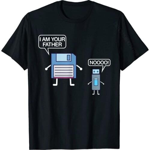 USB Floppy Disk I Am Your Father Nerdy Computer Geek T-Shirt Funky Men Top T-Shirts Design Tops T Shirt Cotton Casual