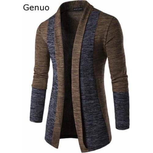 Genuo New Cardigan Men Casual Knitted Cotton Wool Sweater Men Clothes 2020 Autumn Winter New Mens Sweaters And Cardigans Coat