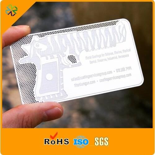 Custom made business etching metal card