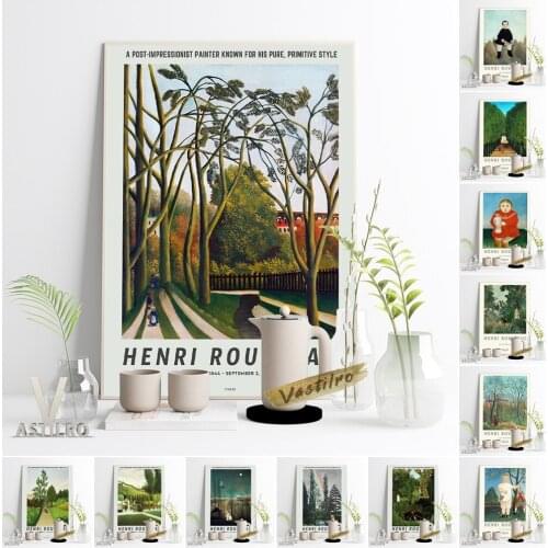 Henri Rousseau Post-Impressionism Exhibition Museum Poster Children Portrait Print Canvas Painting Natural Landscape Home Decor