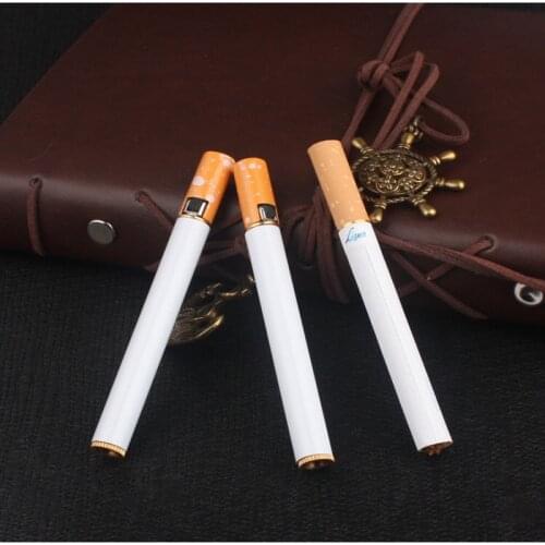 Creative and Novel Chic Butane Lighter Mini Smoke-shaped Open Flame Grinding Wheel Lighter Smoking Accessories Gift for Men