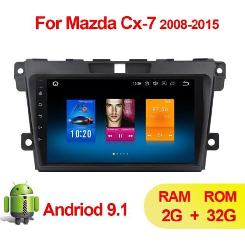 2 din 9" Android 9.1 Car GPS Navigation Radio Multimedia Player For 2007 2008 2009 2010 2011-2014 MAZDA CX-7 cx7 cx 7 Autoradio