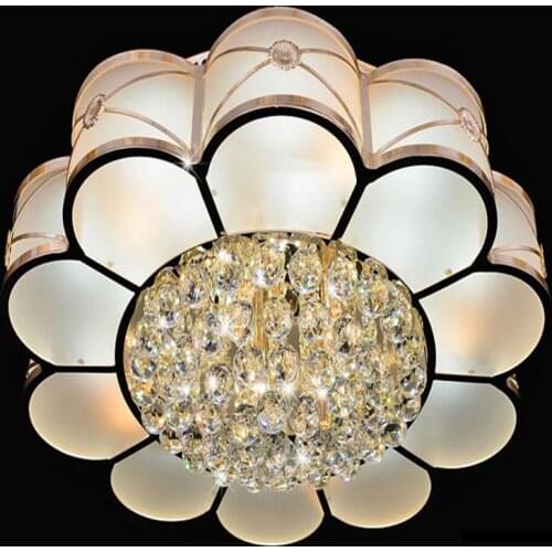 The new European modern luxury S gold crystal lamp lighting lamp ceiling living room lamp high-power LED patch of atmosphere