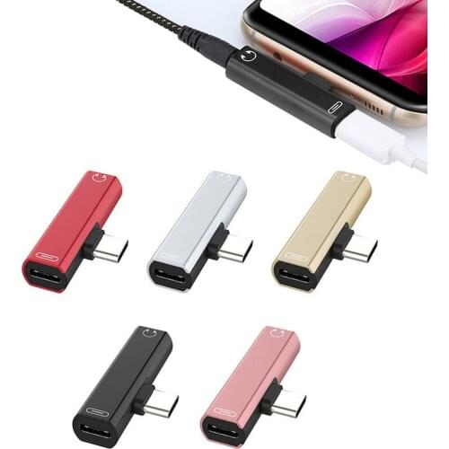 2 In 1 Type C To 2 Type-C/Typec+3.5mm Jack Earphone Charging Converter USB Type-C Audio Adapter for Xiaomi Huawei