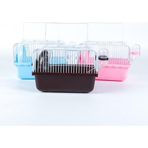 Pet Hamster Cage House Portable Chinchilla Mouse Rat Hamster Travel House Cage Small Animal Carry Cage Box Pet Accessories