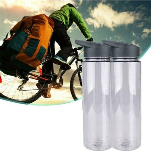 750ml Plastic Sports Water Bottle Transparent Straw Cup With Handle Leak-proof Sports Portable Hiking Camping Drink Cup With Lid