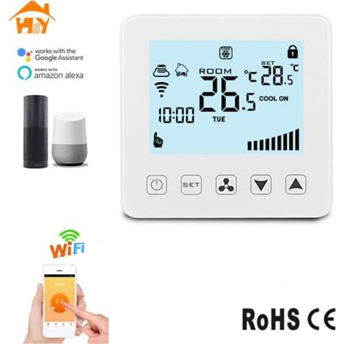 WiFi Programmable Smart Thermostat LCD Display Temperature Controller for Air Conditioning Work with Alexa Google Home IFTTT