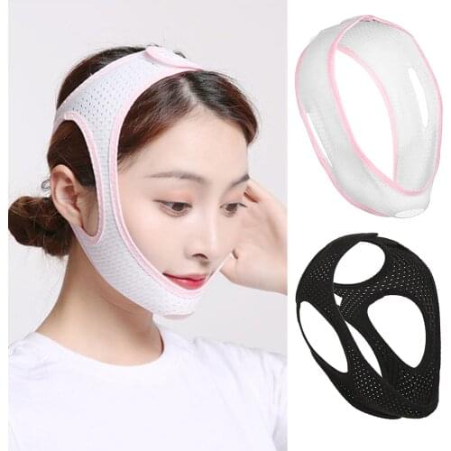 Anti Snoring Chin Strap Belt Supports jaw Breathable Mesh Adjustable Elastic Snore Stopper Solution Bandage Mouth Guard