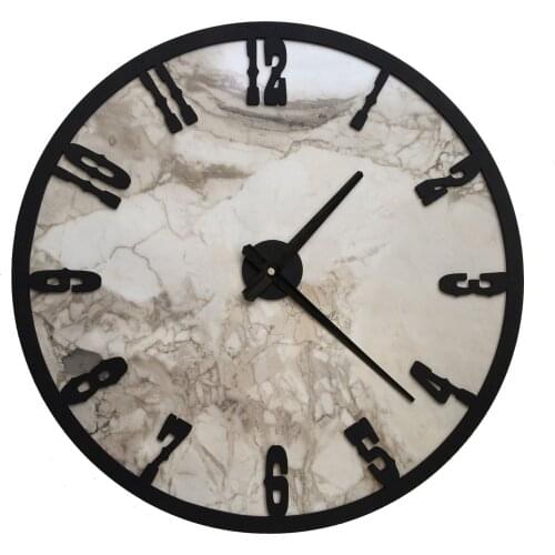 North Designed Ephesus Black Decorative Wall Clock 48 Cm