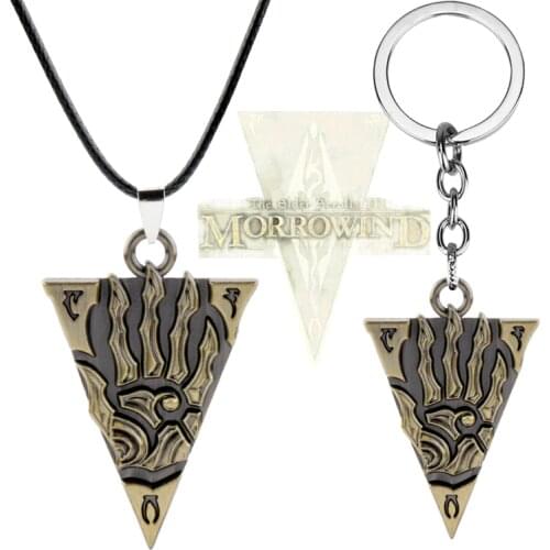 The Elder Scrolls OL Morrowind Key Chain Necklace Jewelry TES Game The Elder ScrollsIII:Morrowind Newest Trinket Gifts