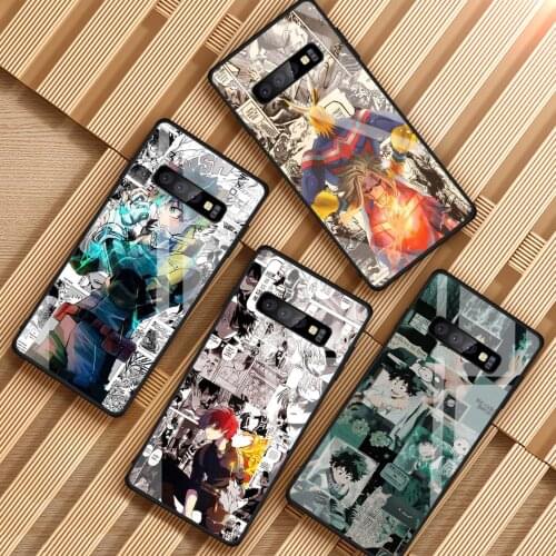 Japan Anime My Hero Academiaboss For Samsung Galaxy NOTE 8 9 S8 S9 S10 PLUS A8 A8P J6 J8 2018 Tempered Glass Phone Case