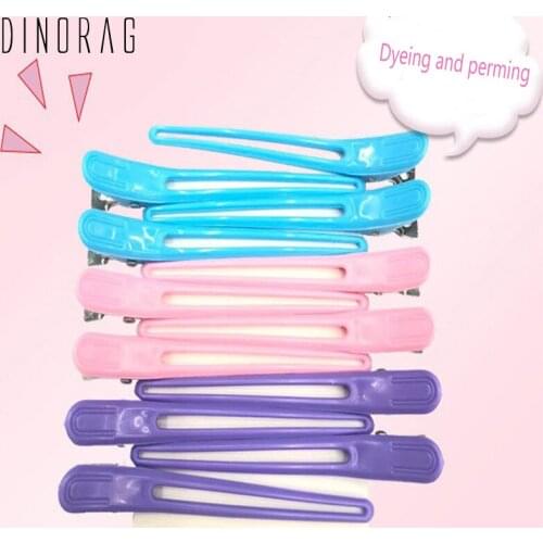 Dinorag 12Pcs Hair Clip Duckbill Clips Styling Tools Salon Color Cutting Extension Care Tool Hair Clips Color Random Delivery