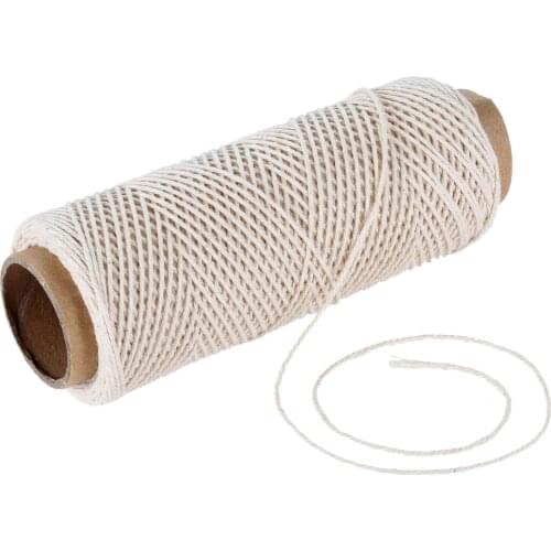 1mm Cotton Twisted Braided Cord Rope Craft Macrame String DIY Handmade Home Textile Wedding Decoration Best Gift 100m Length