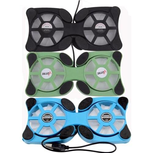 1pcs Folderble 3 Color USB Port Mini Octopus Notebook Fan Double Fans Cooler Cooling Pad For 14" Laptop Black Hot Worldwide